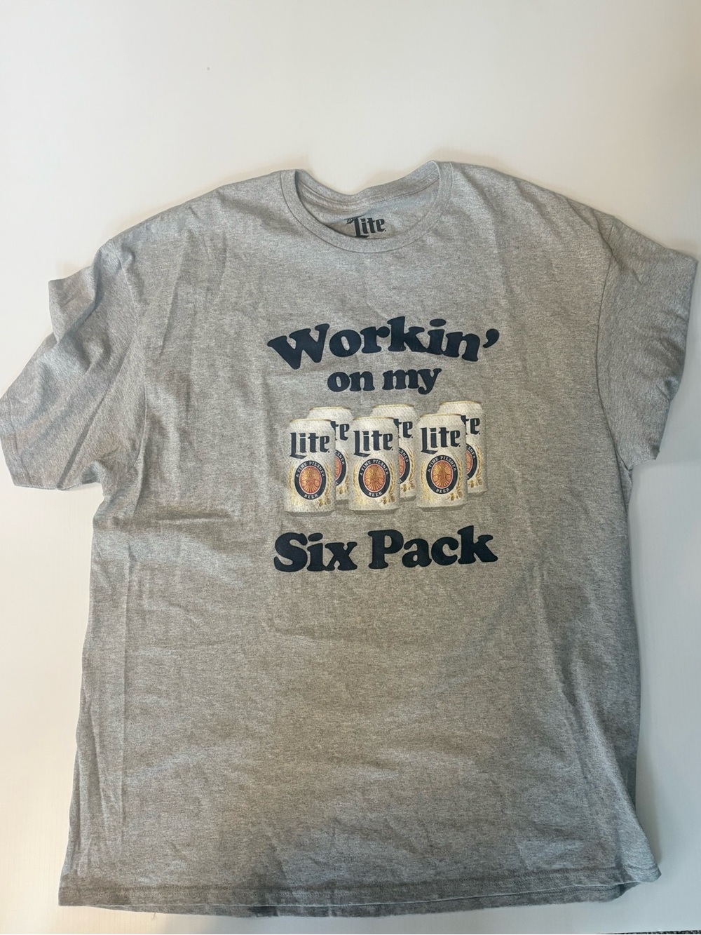 Miller Lite Workin on my Six Pack Tee XL